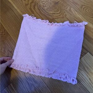 Pink Zara Cropped Tube Top